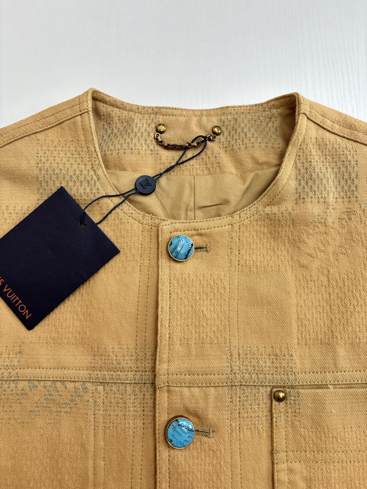 250819 New high-quality jacquard checkerboard round-neck coat