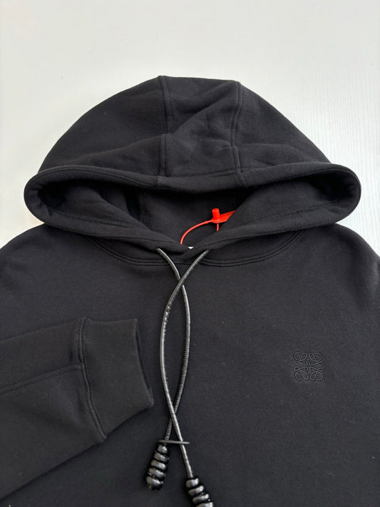 250819 New high-quality leather embroidered hooded sweatshirt