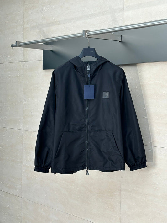 250819 New high-quality double-sided monogram jacquard windproof coat