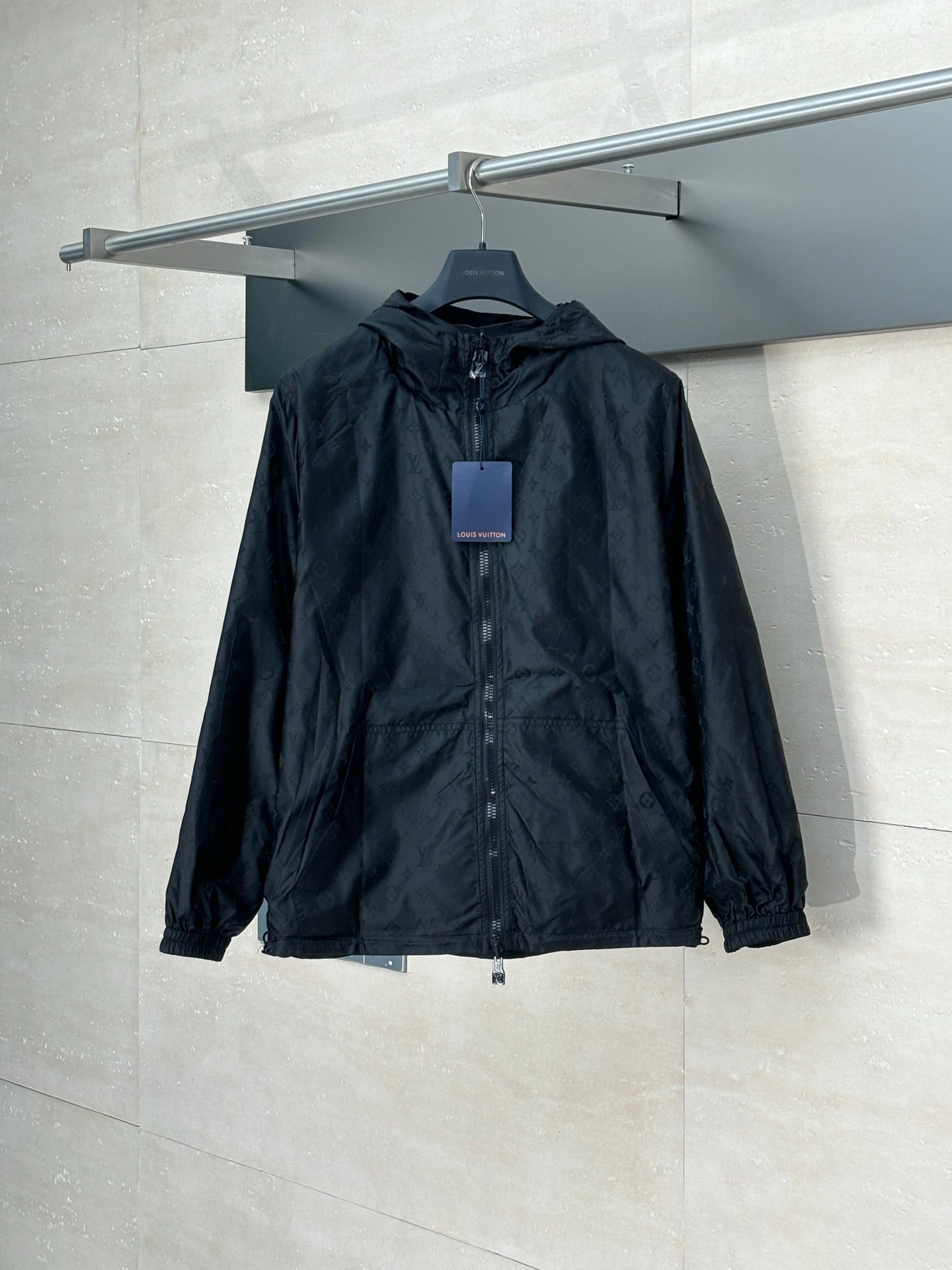 250819 New high-quality double-sided monogram jacquard windproof coat