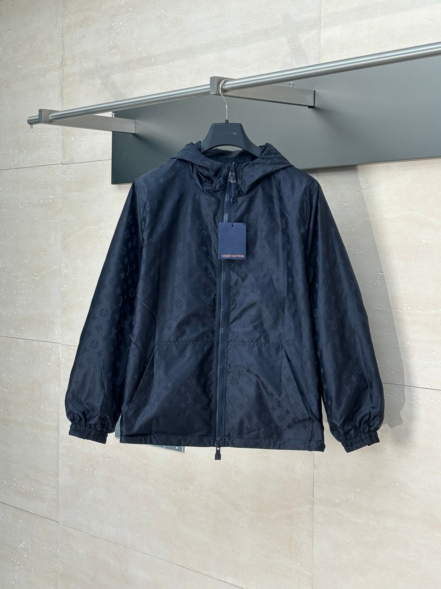 250819 New high-quality double-sided monogram jacquard windproof coat