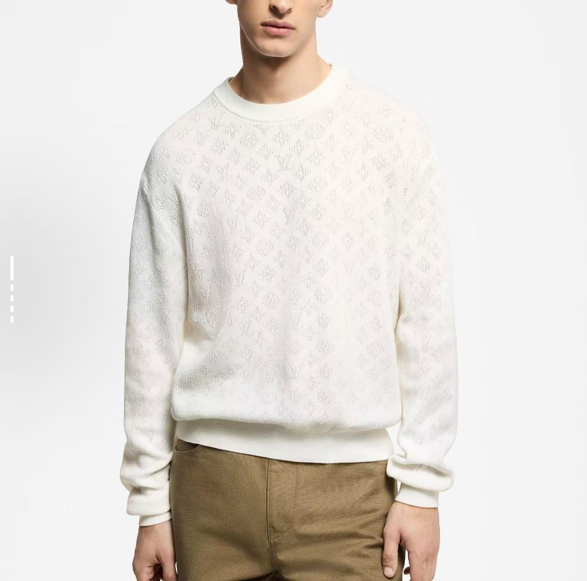 250819 New high-quality sweater with hollowed-out stitching