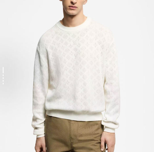 250819 New high-quality sweater with hollowed-out stitching