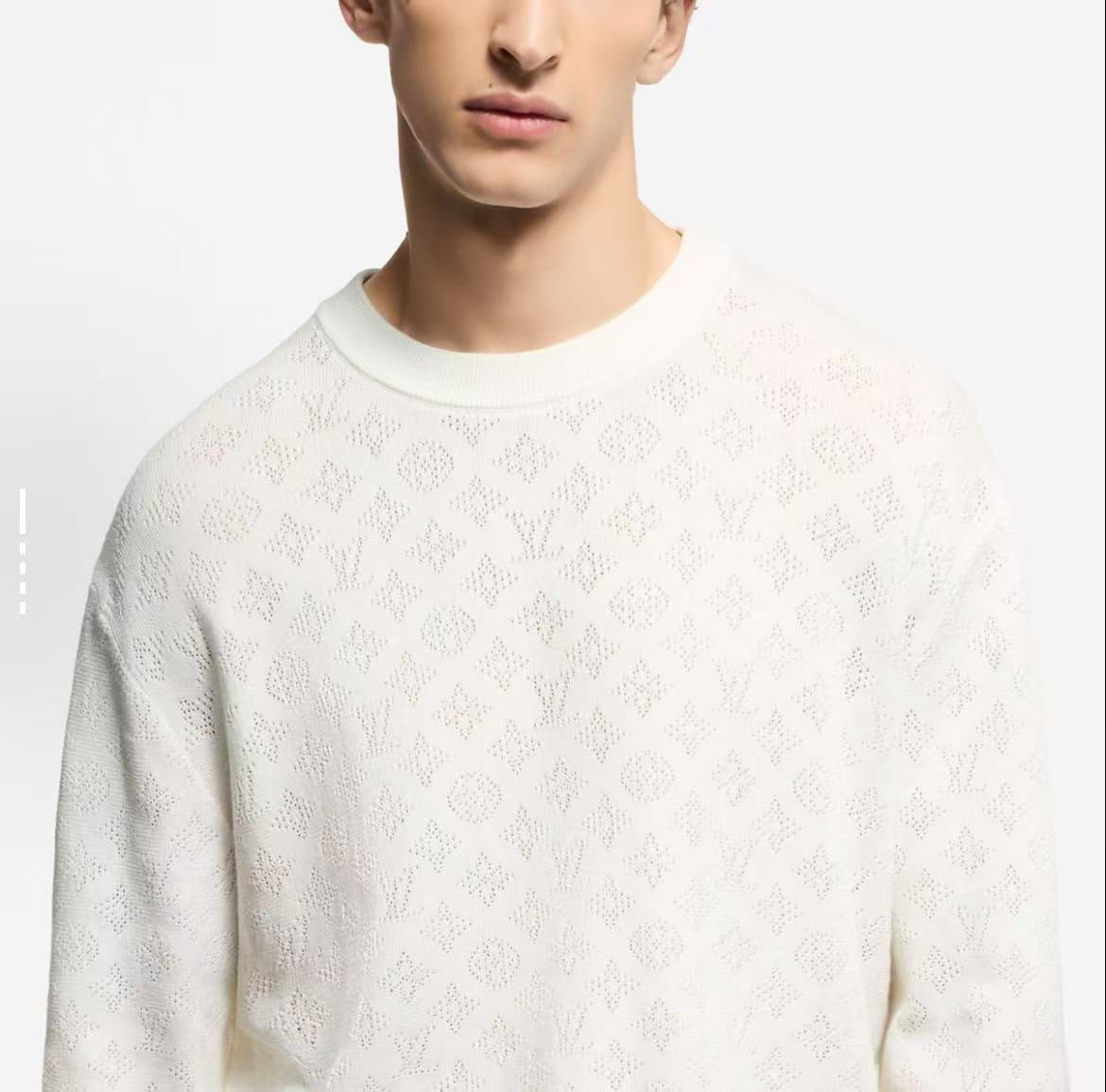 250819 New high-quality sweater with hollowed-out stitching