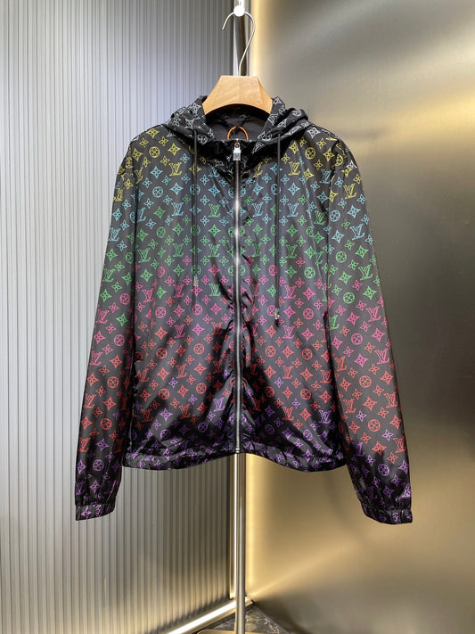 250819 New high-quality gradient printed windproof jacket
