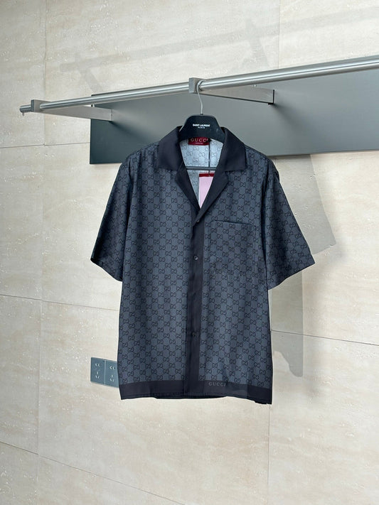 250819 New high-quality silk full-print short-sleeved shirt
