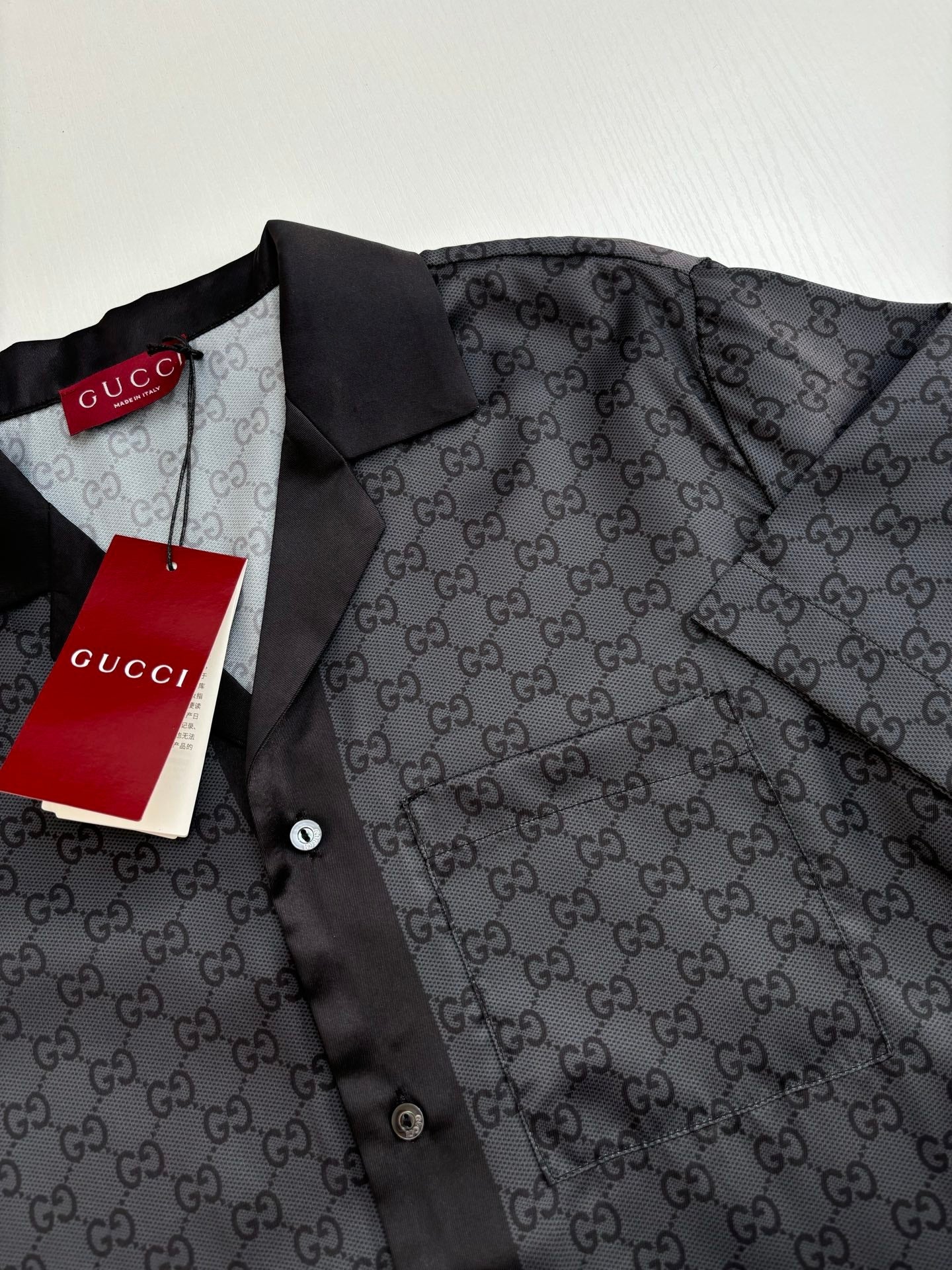 250819 New high-quality silk full-print short-sleeved shirt