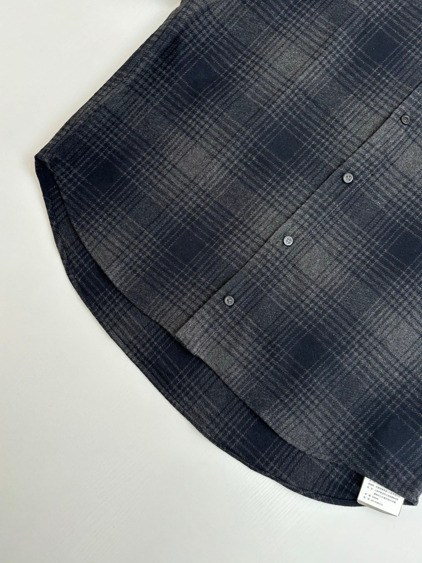 250819 New high-quality vinyl letter lapel check shirt