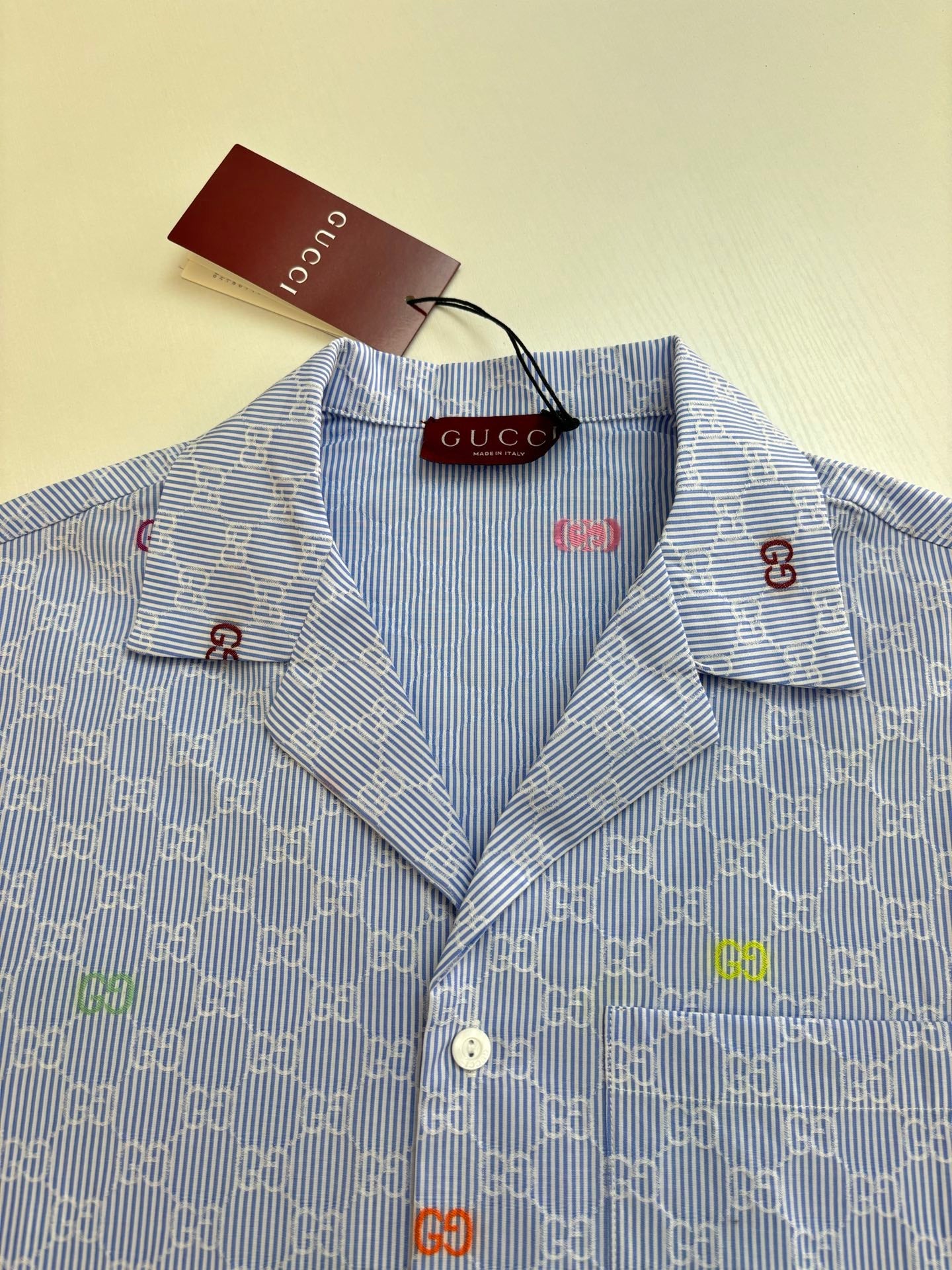 250819 New high-quality jacquard striped short-sleeved shirt