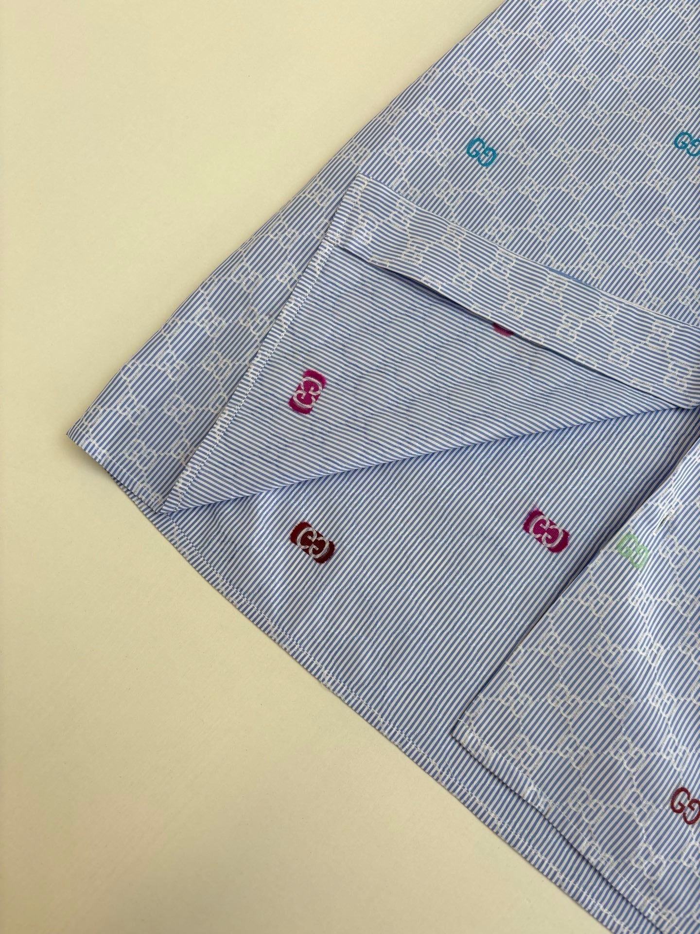 250819 New high-quality jacquard striped short-sleeved shirt