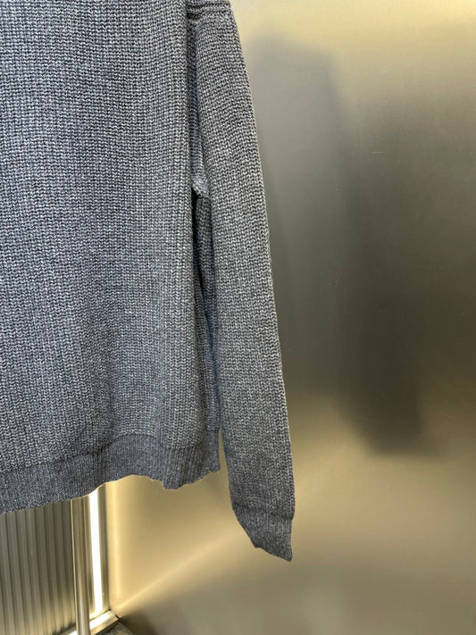 250819 New high-quality cashmere blend leather label cardigan sweater