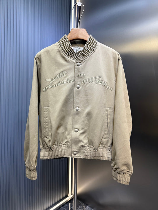 250819 New high-quality embroidered logo baseball jacket