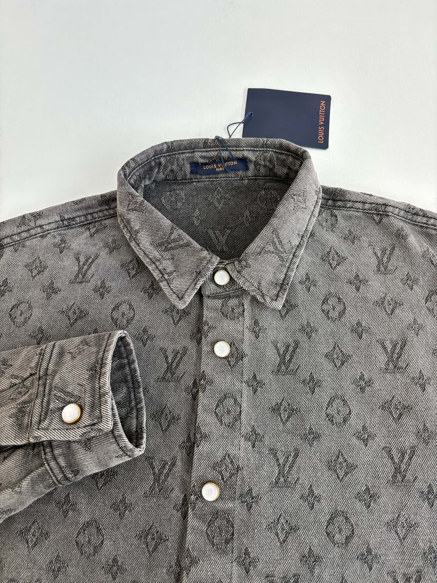 250819 A new high-quality full-printed jacquard denim jacket