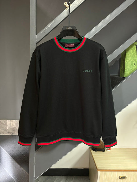 250819 A new high-quality color-blocking classic embroidered sweatshirt
