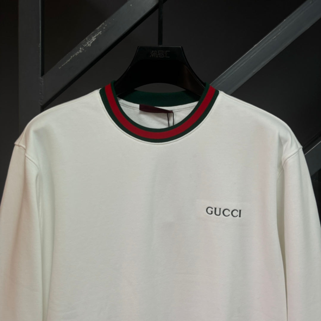 250819 A new high-quality color-blocking classic embroidered sweatshirt