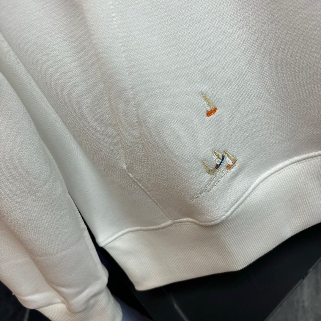 250819 New high-quality hooded sweatshirt with sailboat embroidery