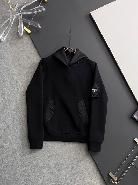 250819 New high-quality patchwork hooded sweatshirt