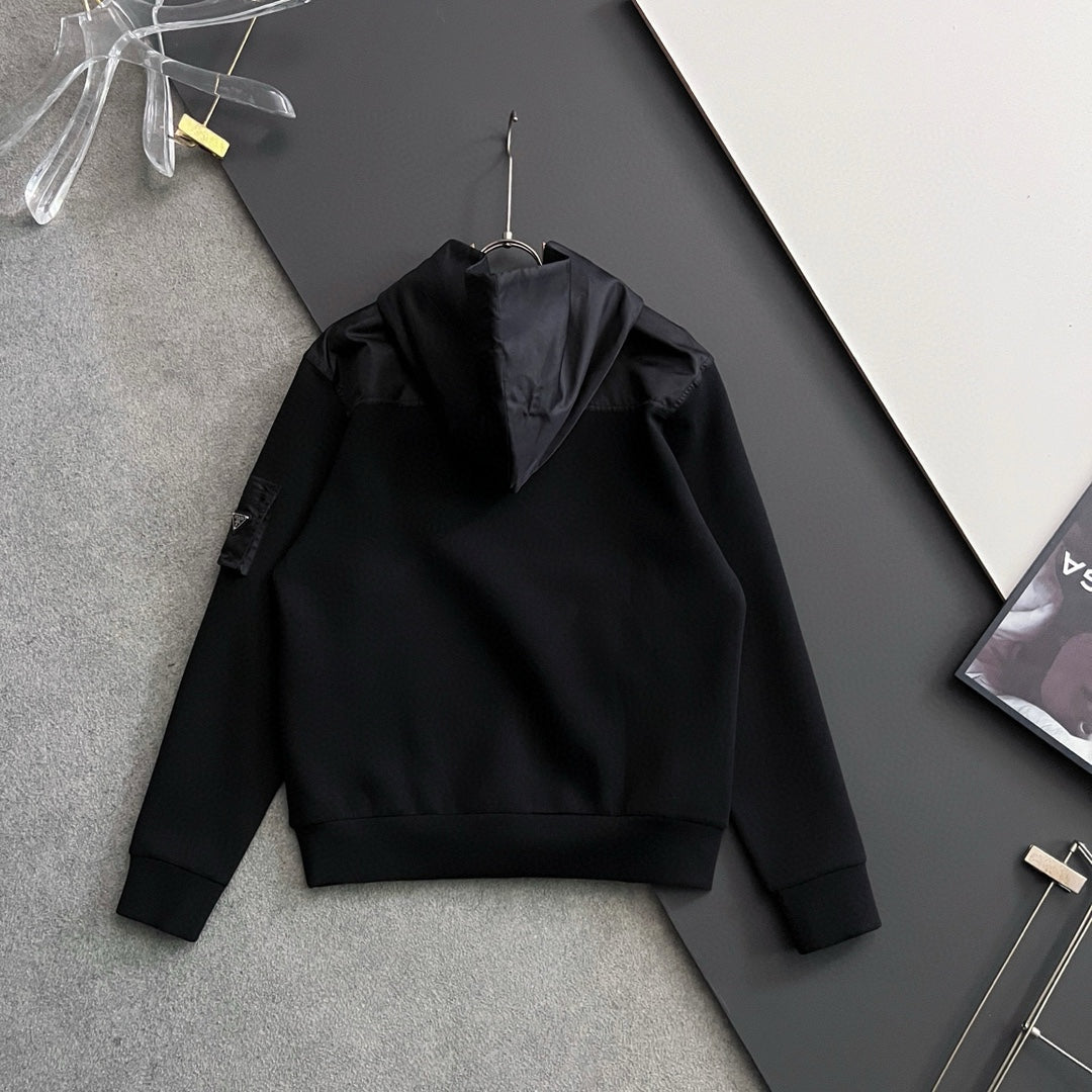 250819 New high-quality patchwork hooded sweatshirt
