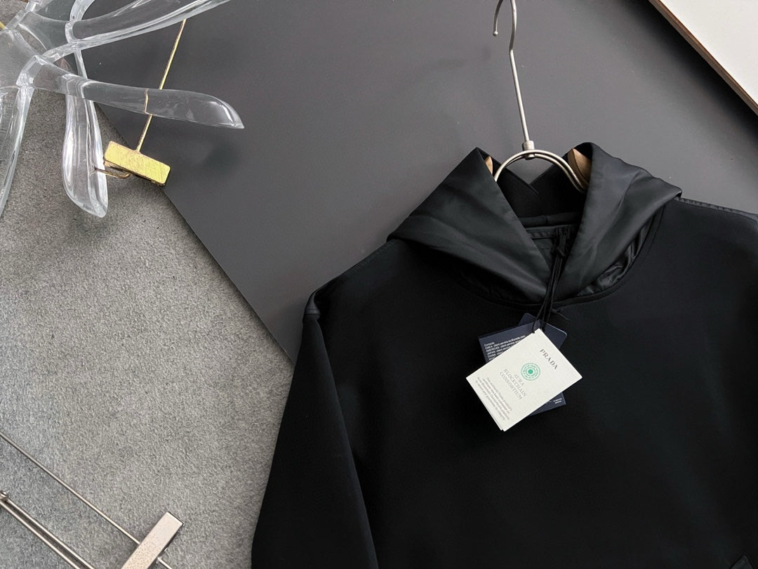 250819 New high-quality patchwork hooded sweatshirt