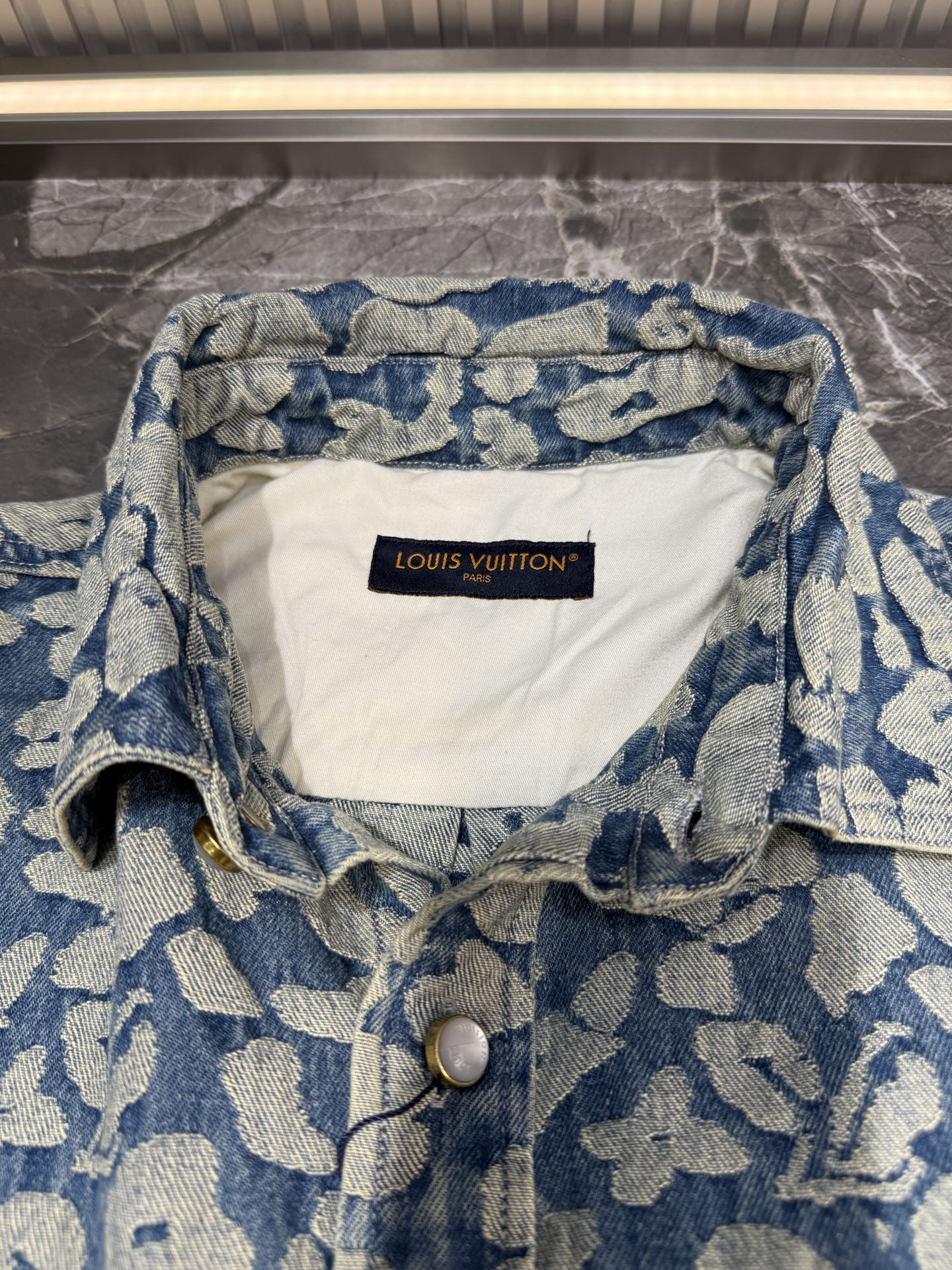250825 New high-quality leopard-print washed workwear denim jacket