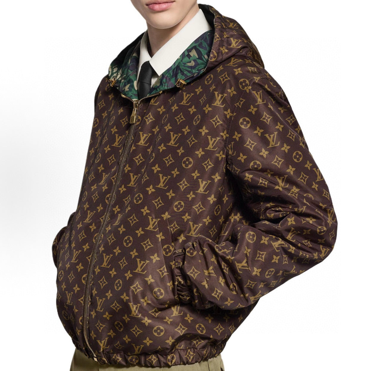 250825 New high-quality double-sided zipper hooded jacket