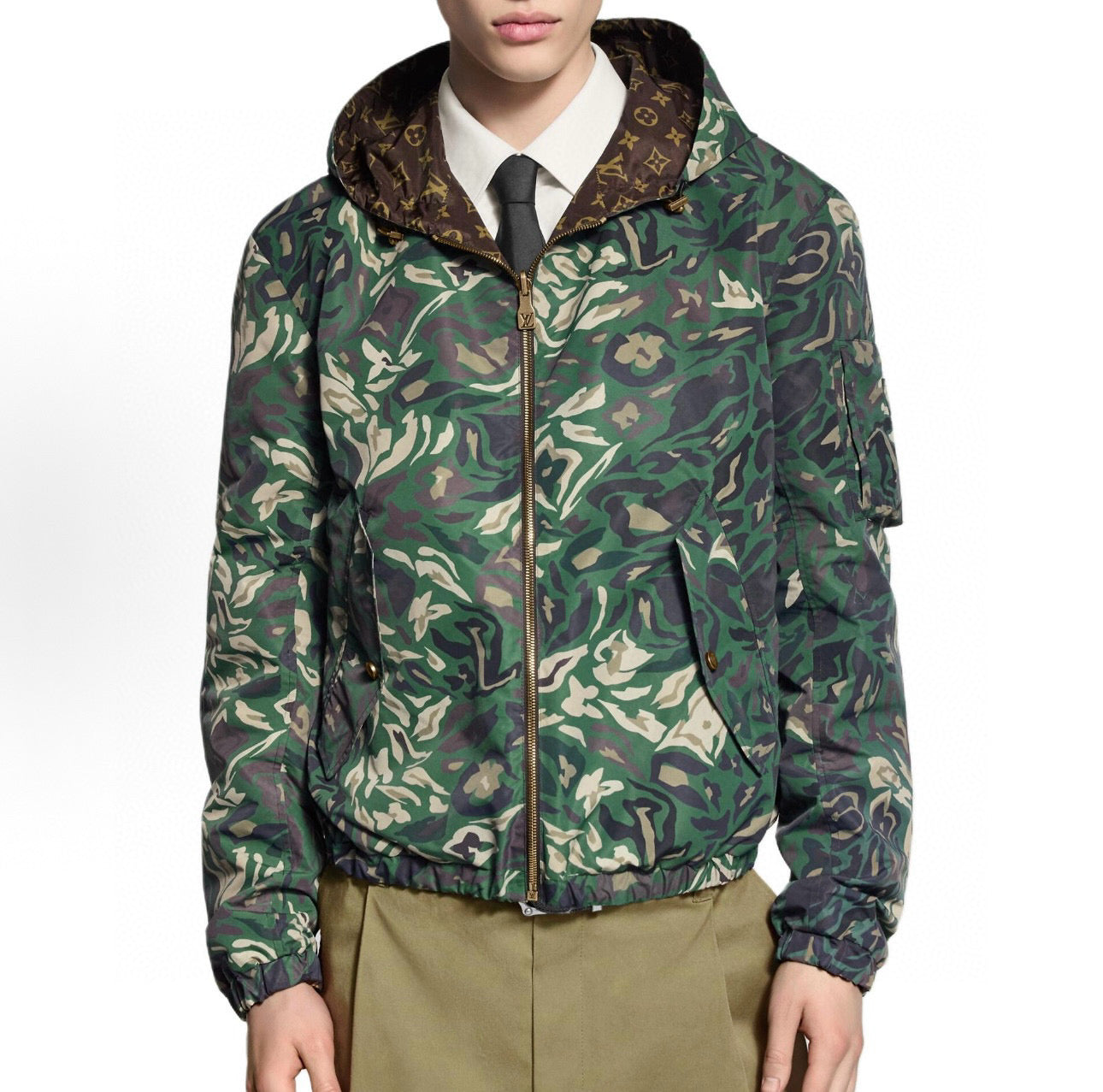 250825 New high-quality double-sided zipper hooded jacket