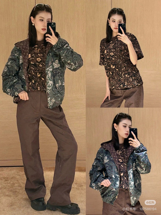 250825 New high-quality double-sided zipper hooded jacket