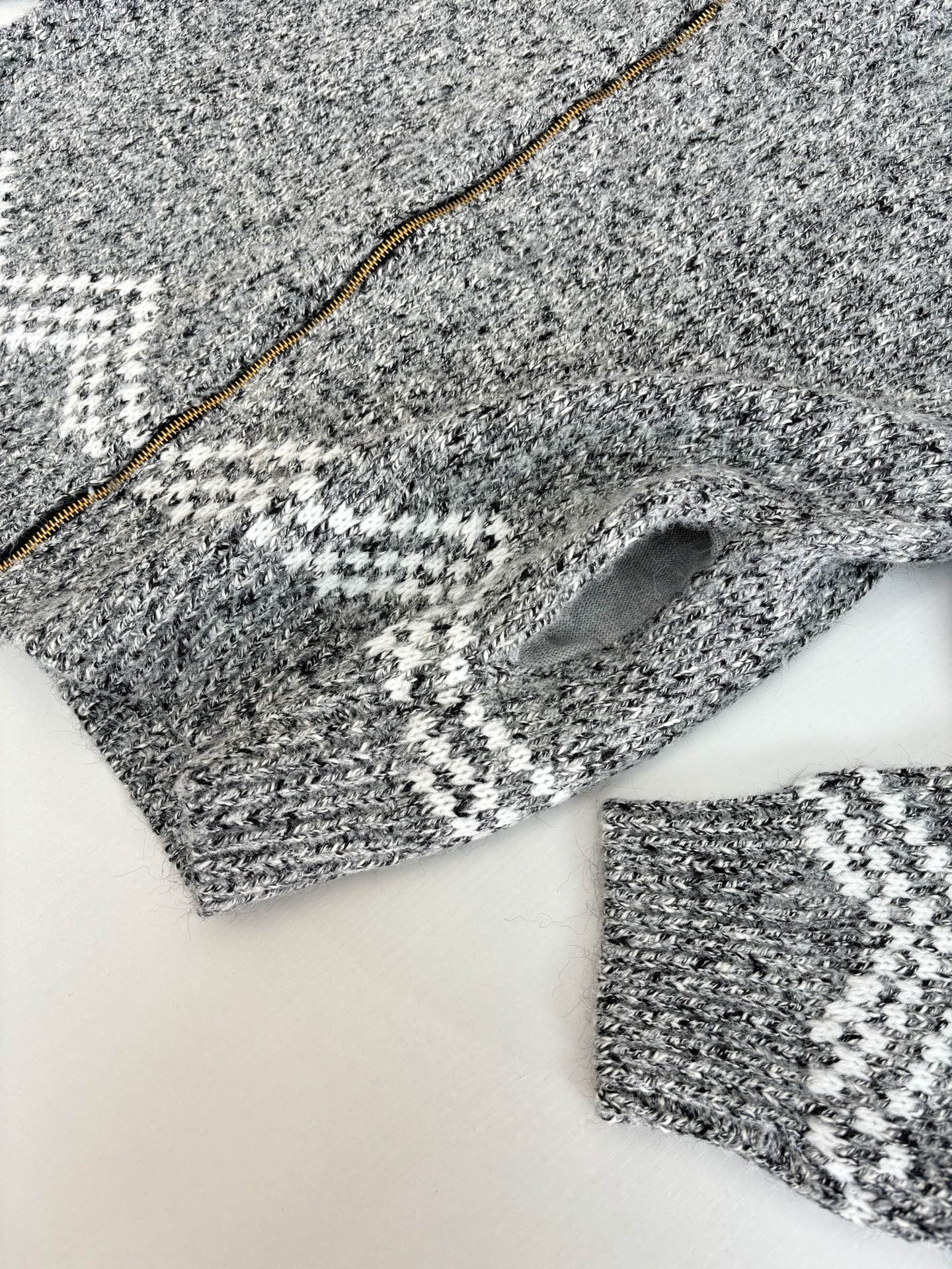 250825 New high-quality sailboat fishing yarn knitted zipper sweater coat