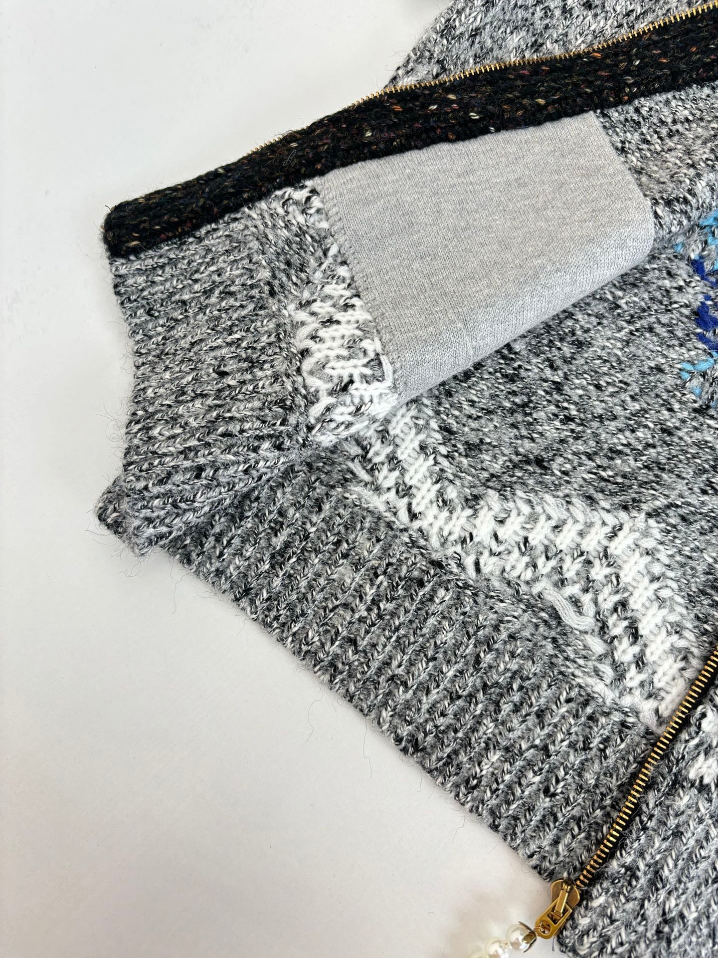 250825 New high-quality sailboat fishing yarn knitted zipper sweater coat