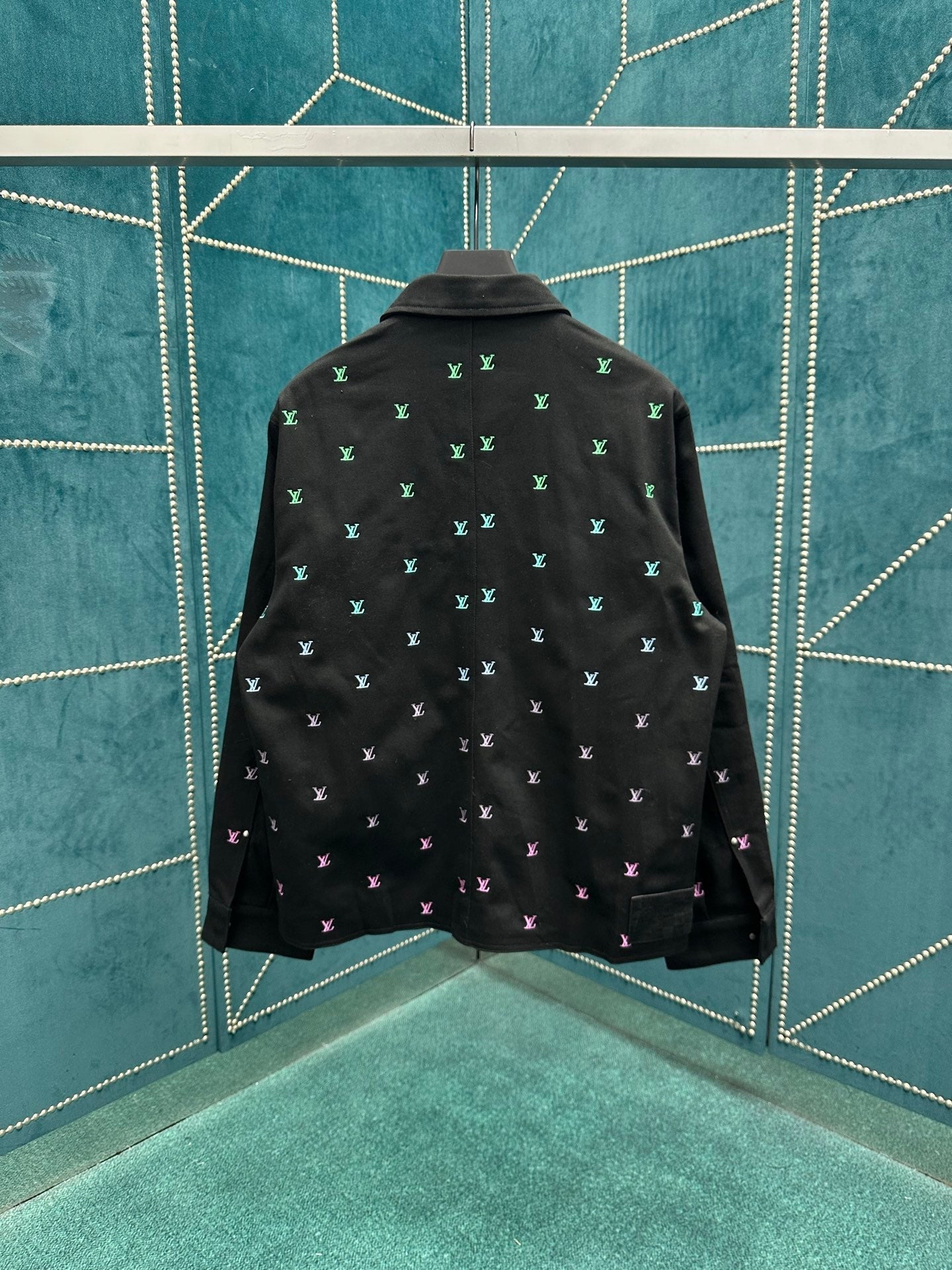 250825 New high-quality gradient full-print skateboard denim jacket
