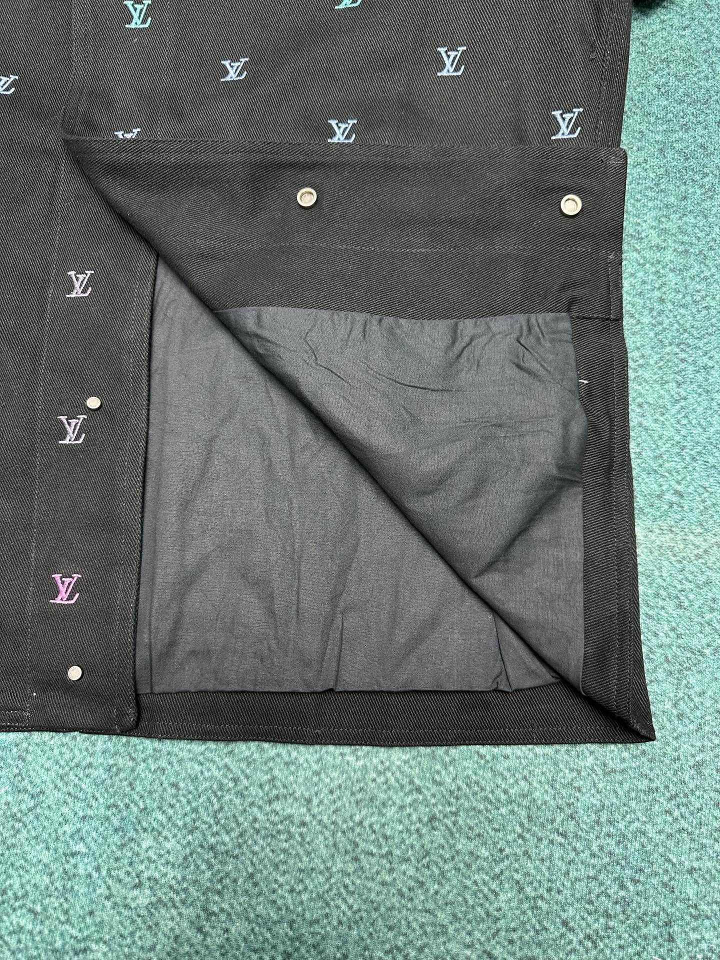 250825 New high-quality gradient full-print skateboard denim jacket