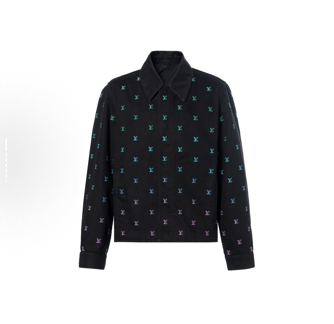 250825 New high-quality gradient full-print skateboard denim jacket