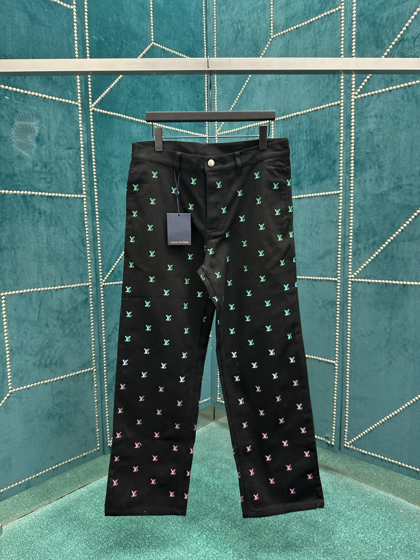 250825 New high-quality gradient full-print skate jeans