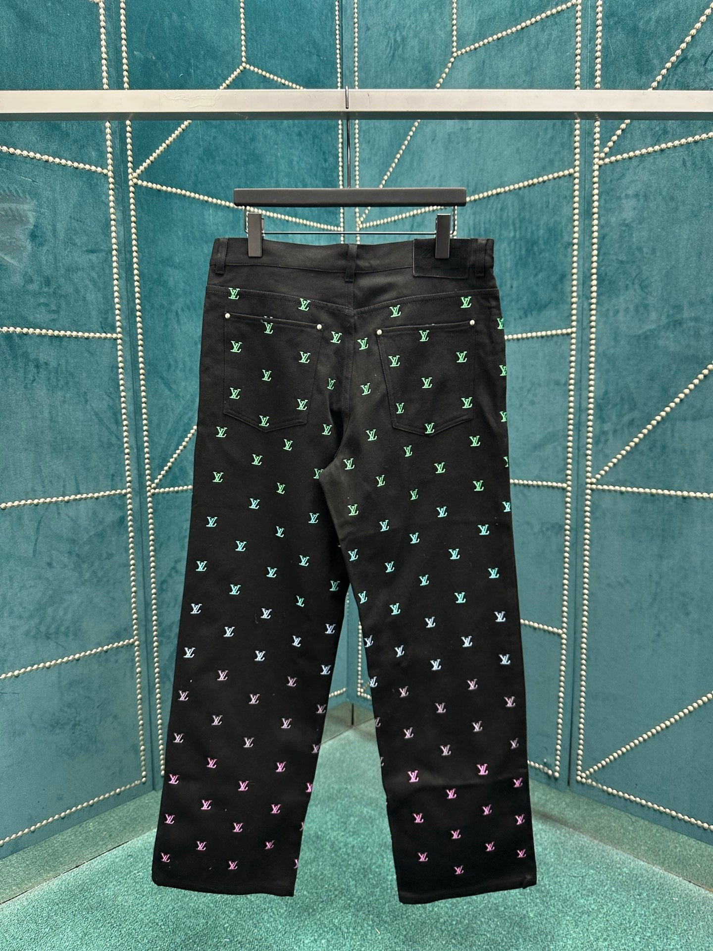 250825 New high-quality gradient full-print skate jeans