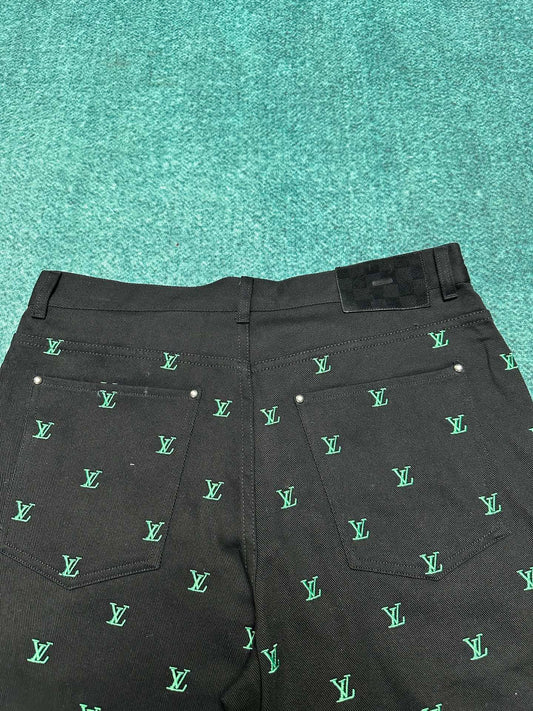 250825 New high-quality gradient full-print skate jeans