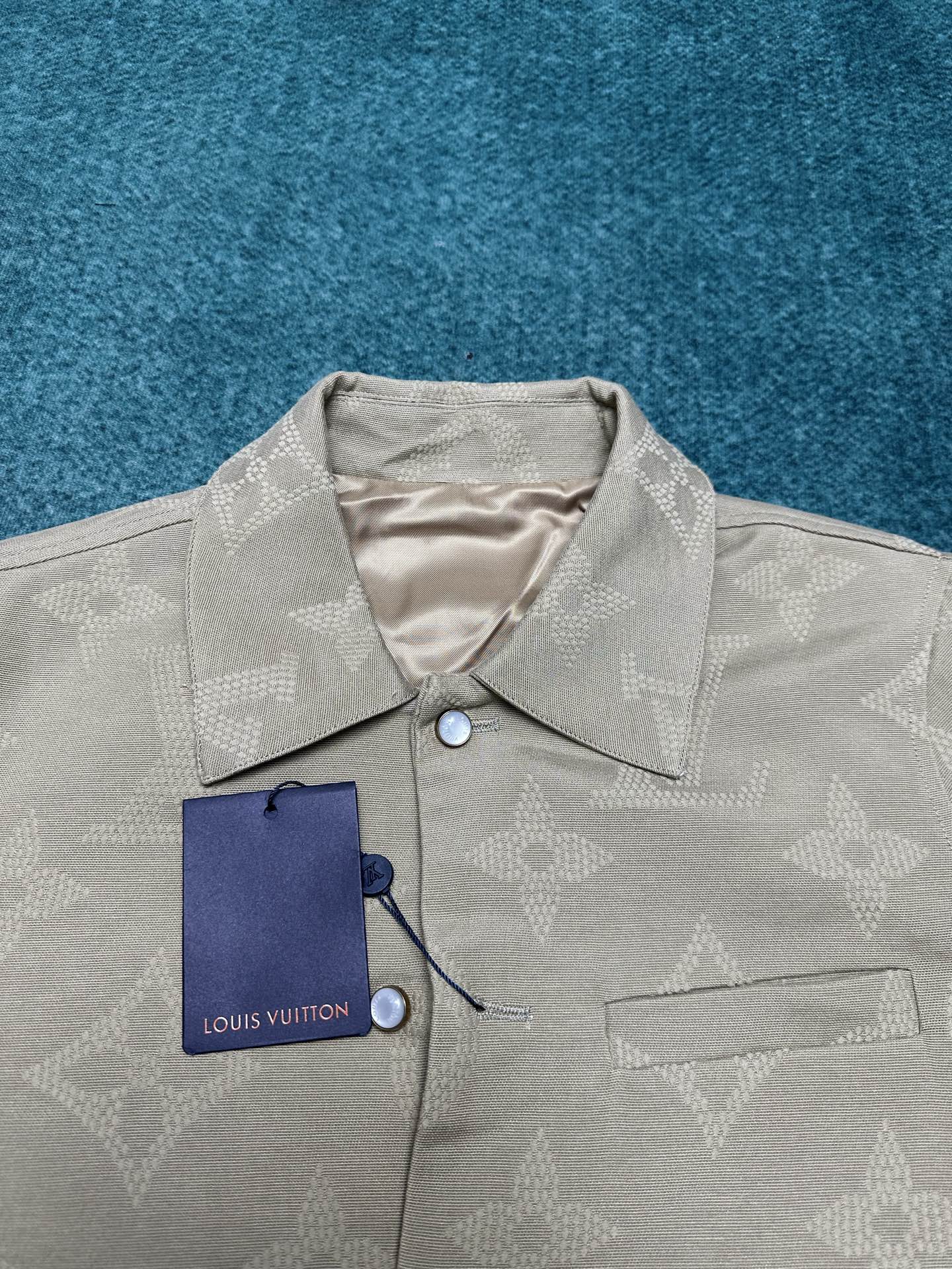 250825 New high-quality embroidered pearlescent button coat