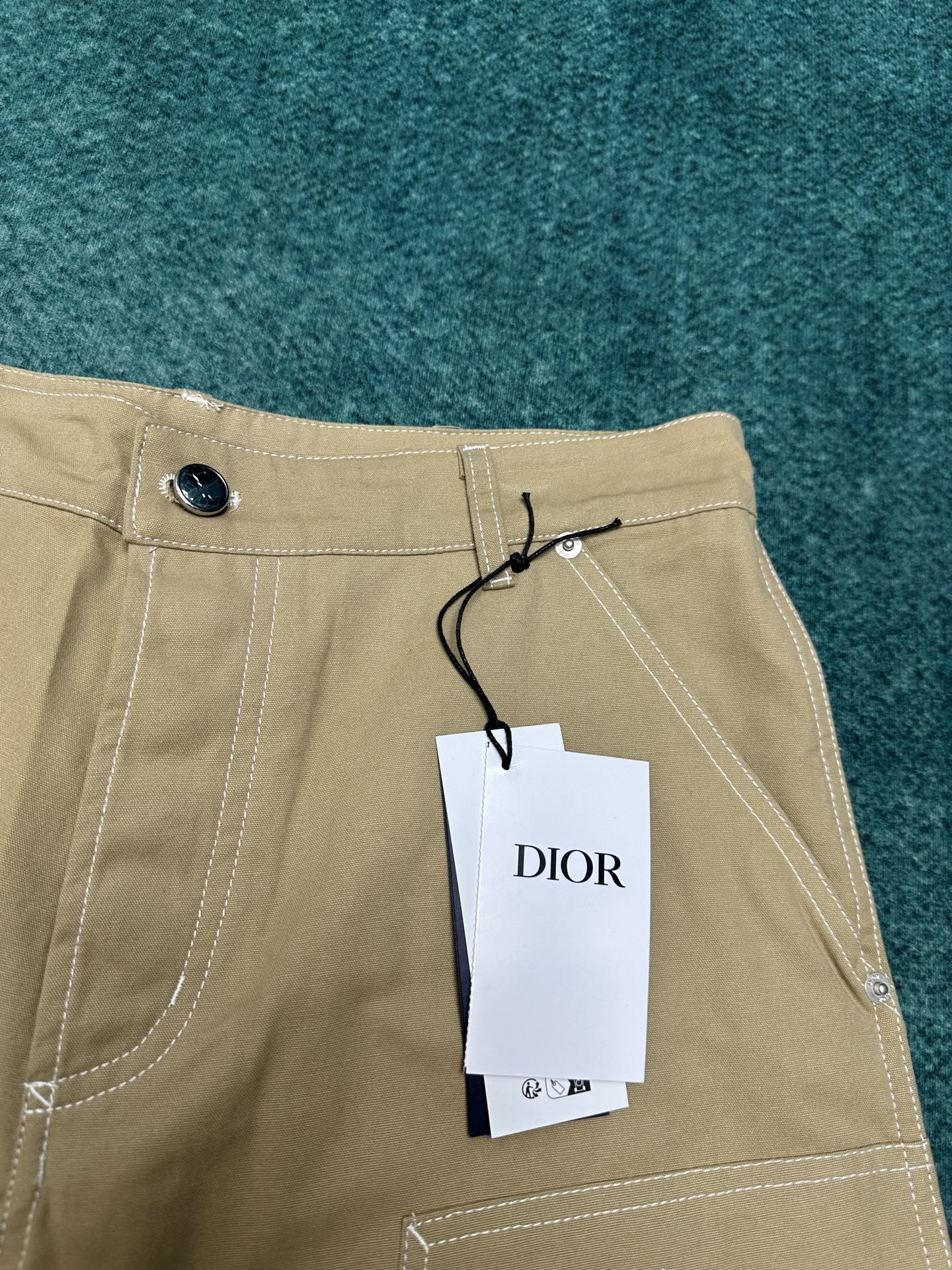 250825 New high-quality cotton pocket embroidered long pants set