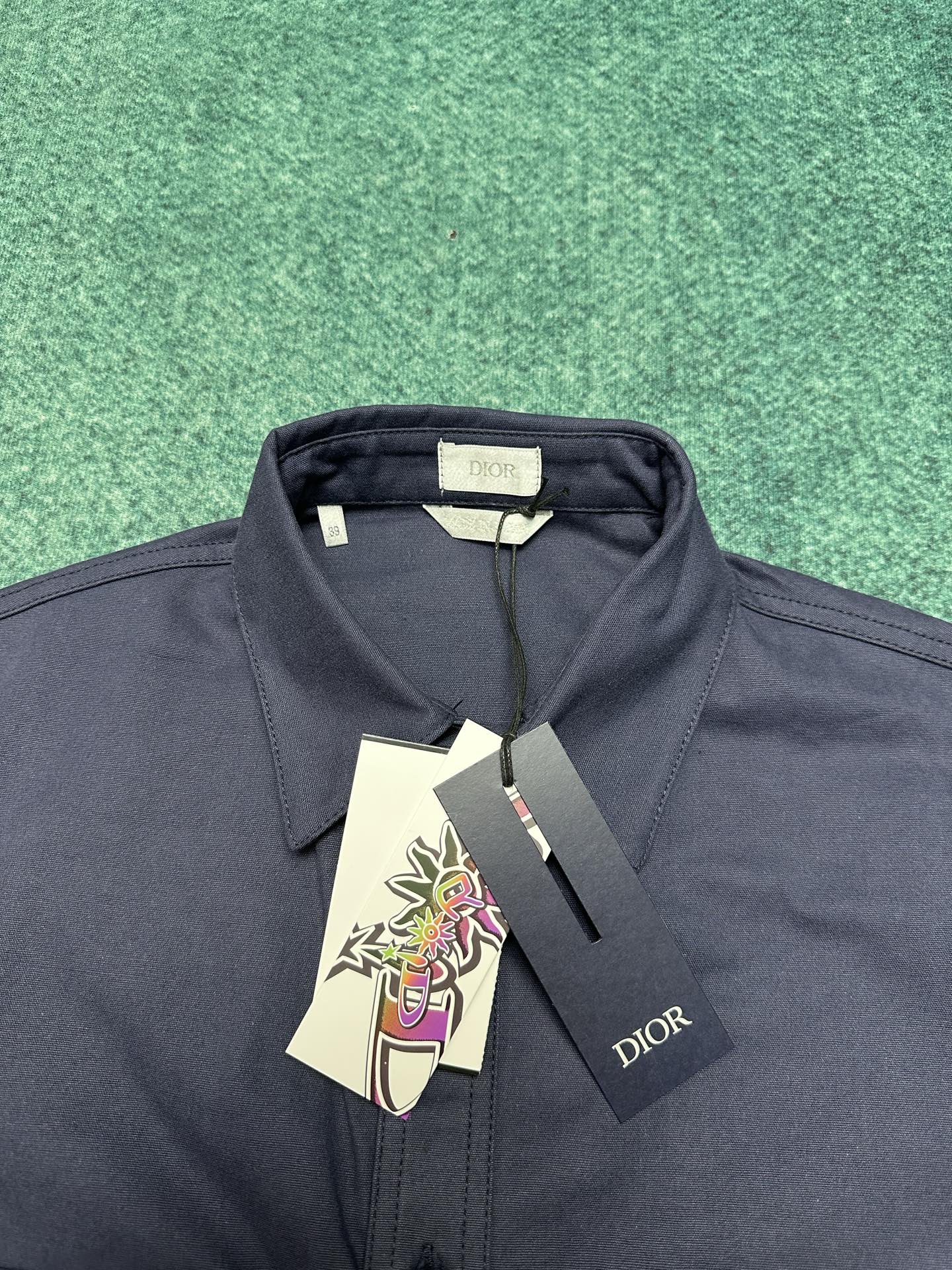 250825 New high-quality cotton pocket embroidered long-sleeved shirt