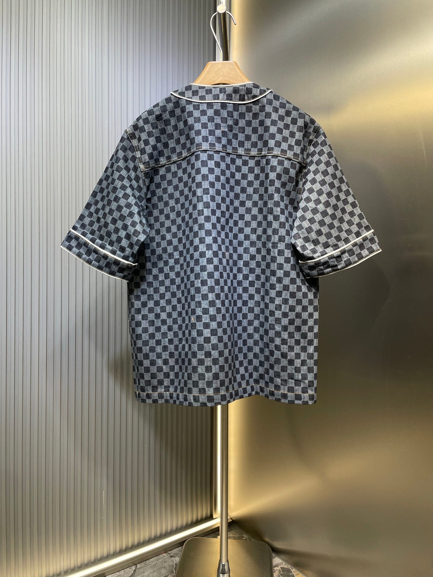 250825 New high-quality mini laser denim short-sleeved shirt
