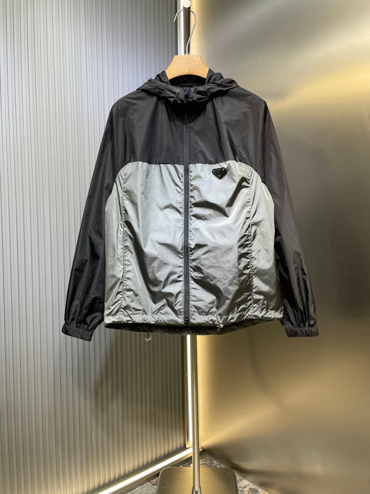 250825 New high-quality patchwork hooded jacket