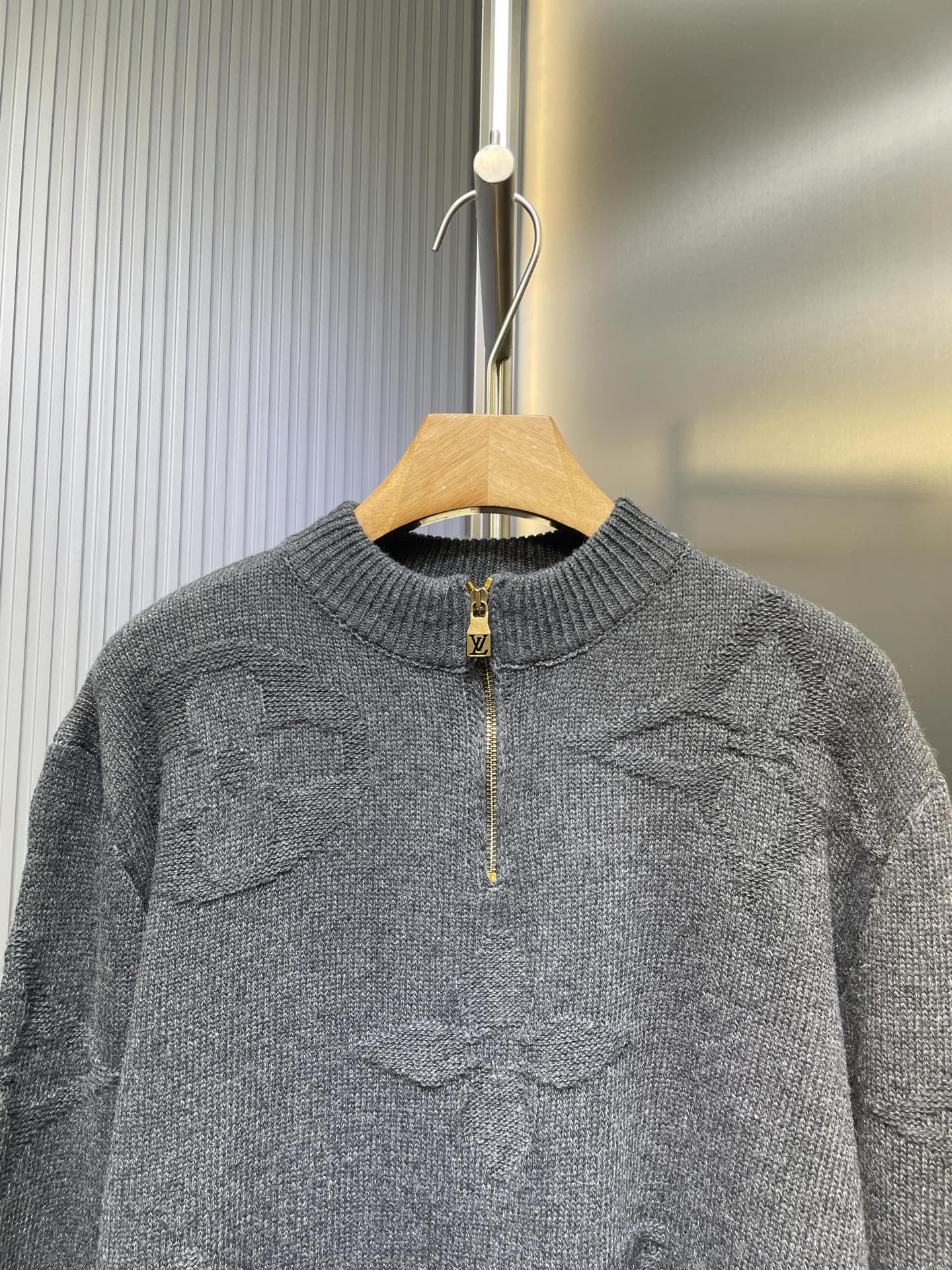 250825 New high-quality POLO wool sweater with inlaid patterns and subtle zippers