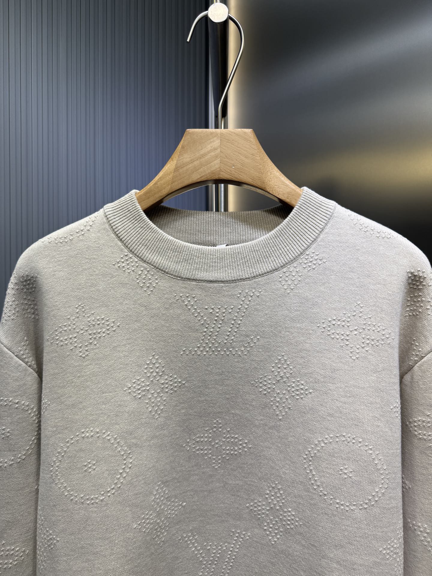 250825 New high-quality jacquard round-neck knitted sweater