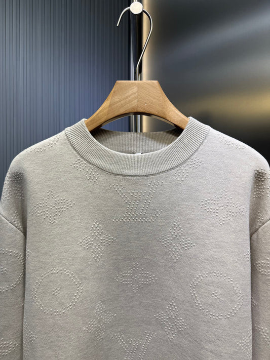 250825 New high-quality jacquard round-neck knitted sweater
