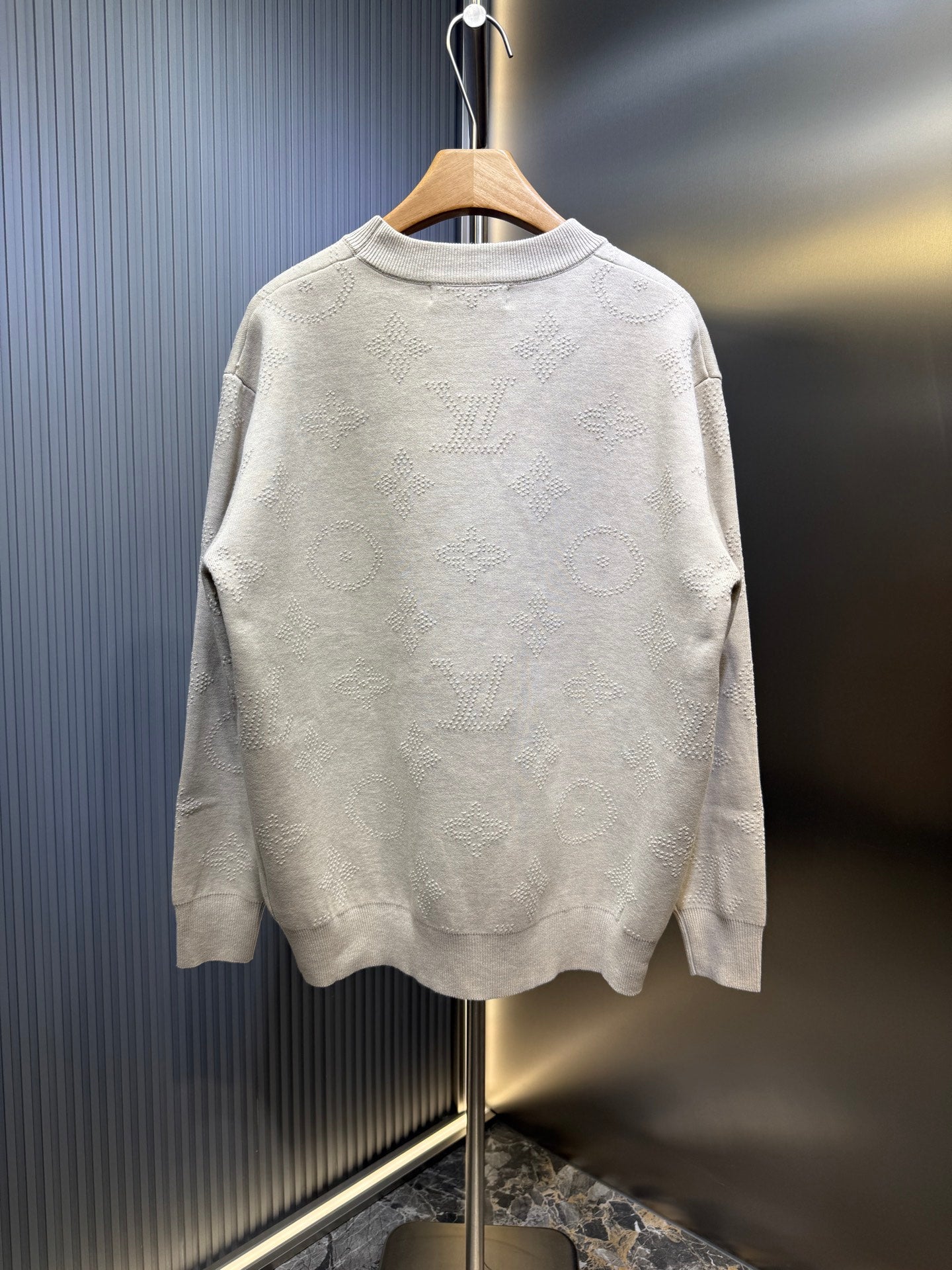 250825 New high-quality jacquard round-neck knitted sweater