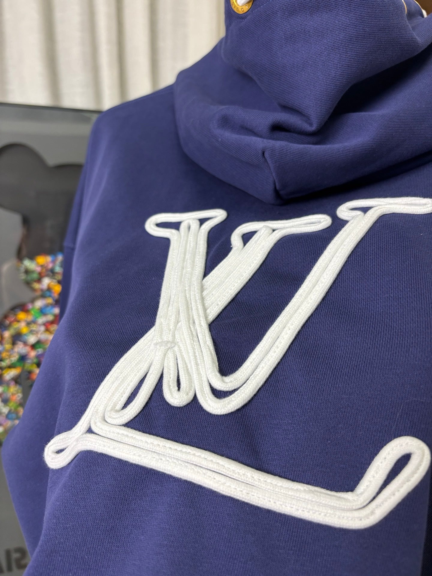 250825 New high-quality heavy industry rope knot embroidered hooded