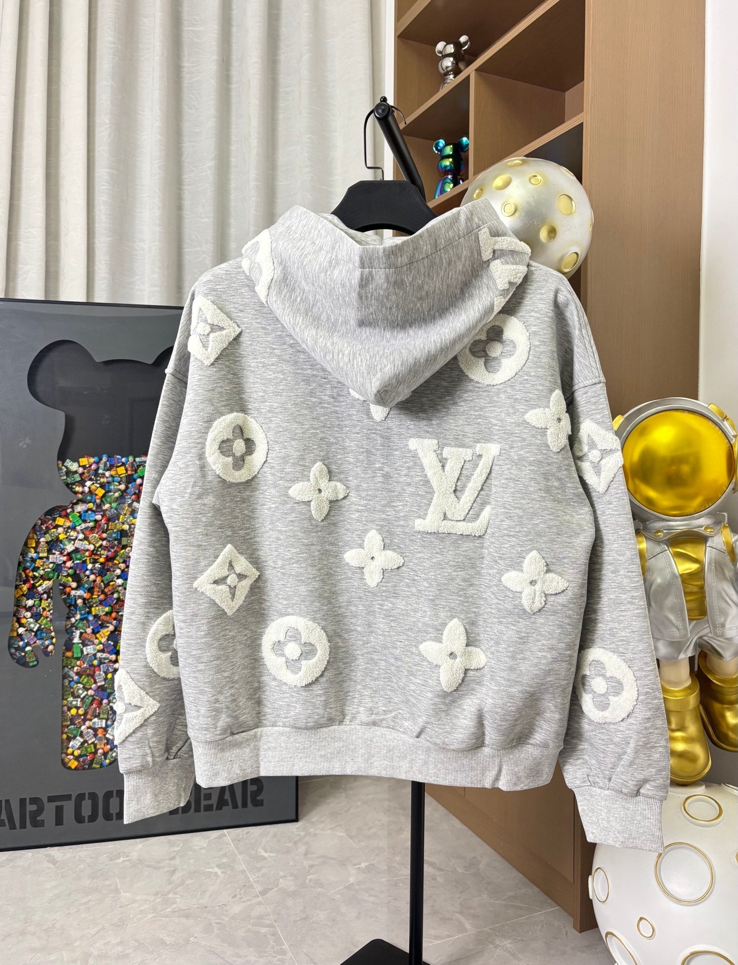 250825 New high-quality custom letter-patterned towel embroidered zipper hoodie