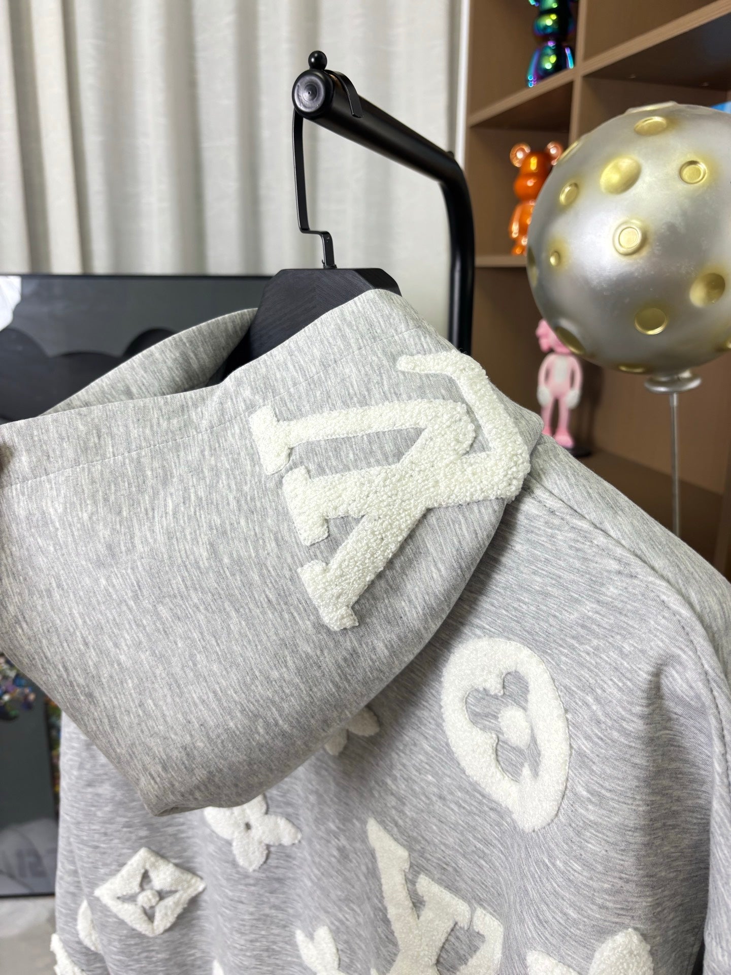 250825 New high-quality custom letter-patterned towel embroidered zipper hoodie