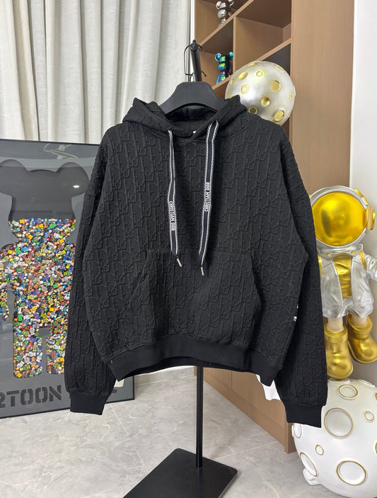 250825 New high-quality full-print embossed custom jacquard hoodie