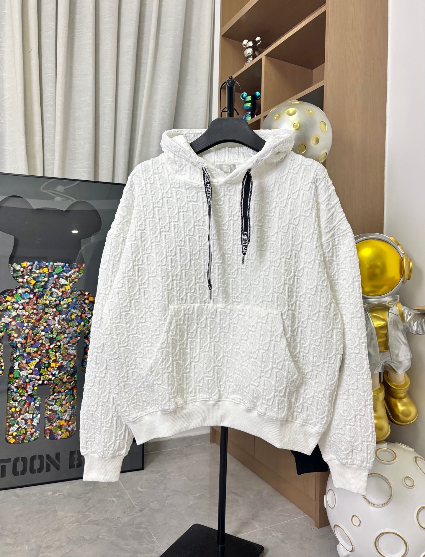250825 New high-quality full-print embossed custom jacquard hoodie