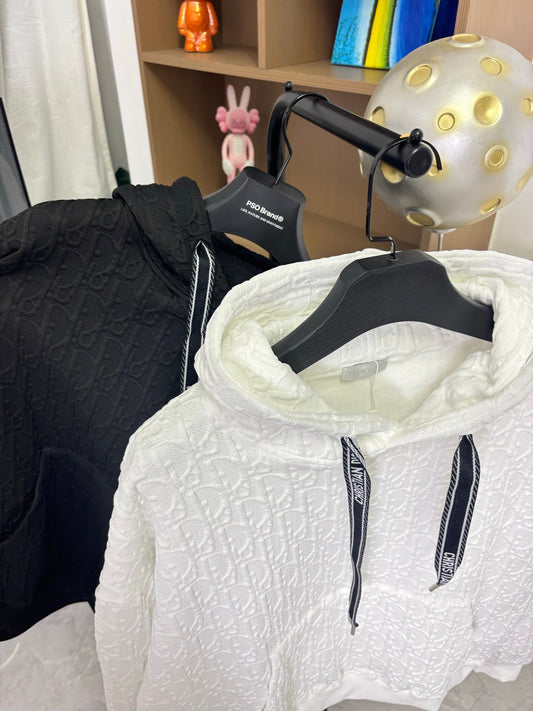 250825 New high-quality full-print embossed custom jacquard hoodie